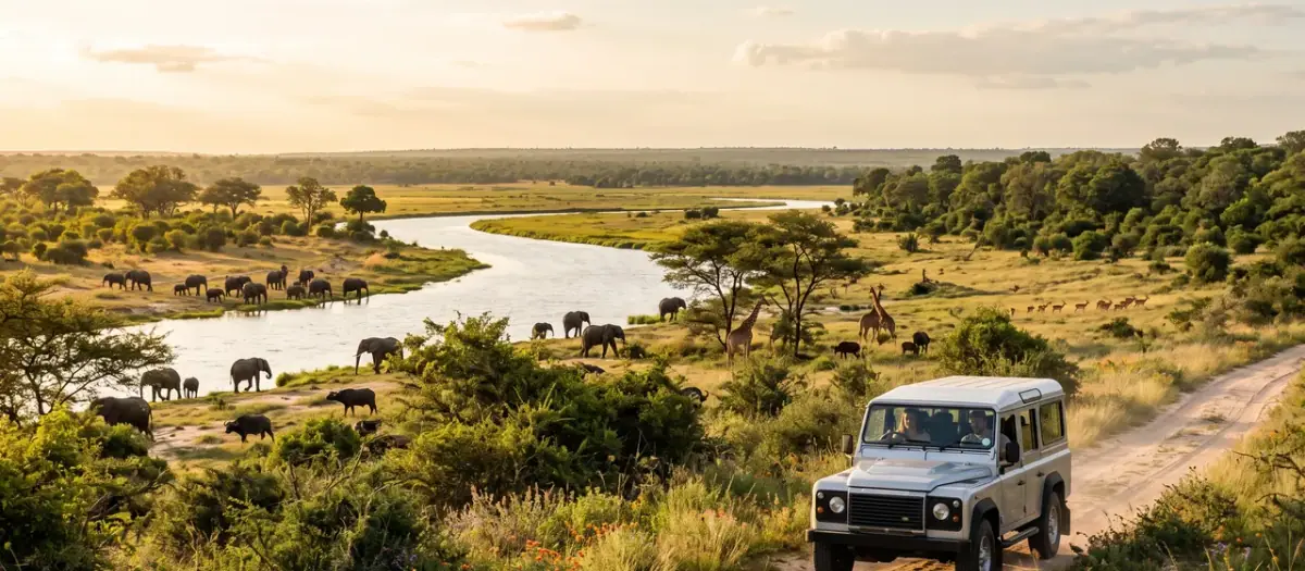 Driving in Botswana