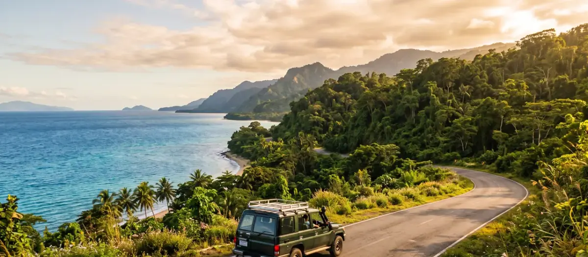 Driving in Solomon Islands