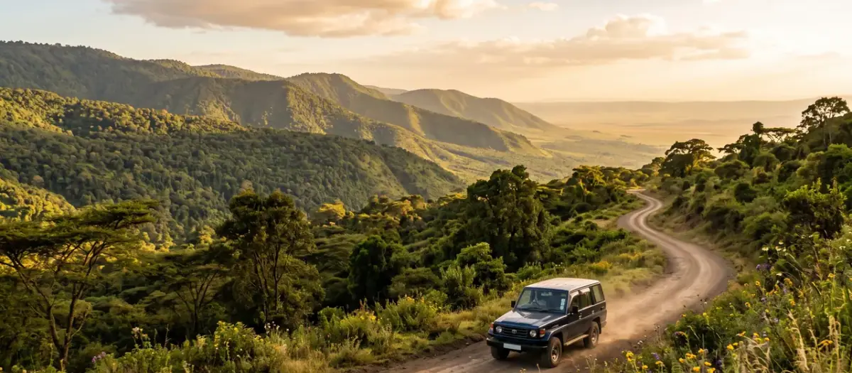 Driving in Tanzania